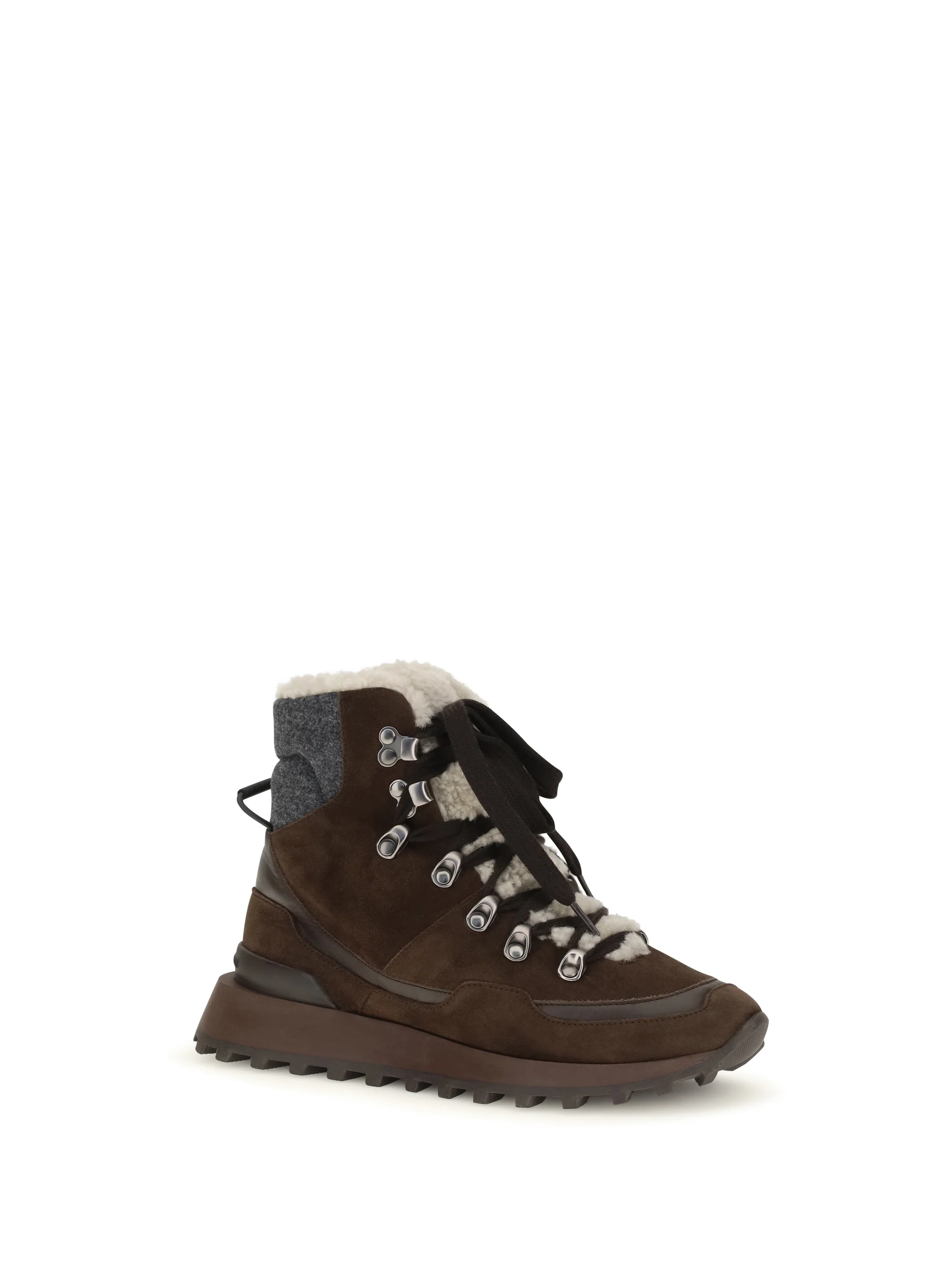 suede lace-up ankle boots