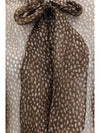 dapple silk organza shirt with neck tie