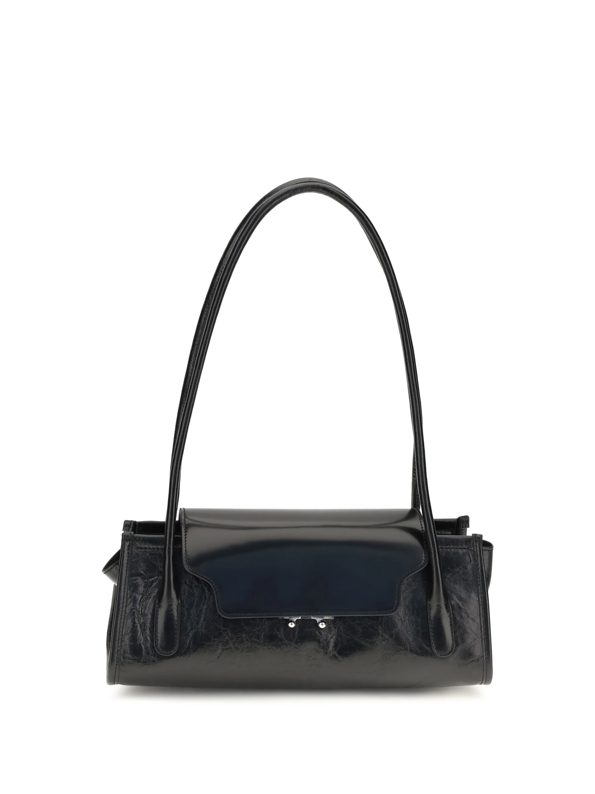 trunkette leather shoulder bag