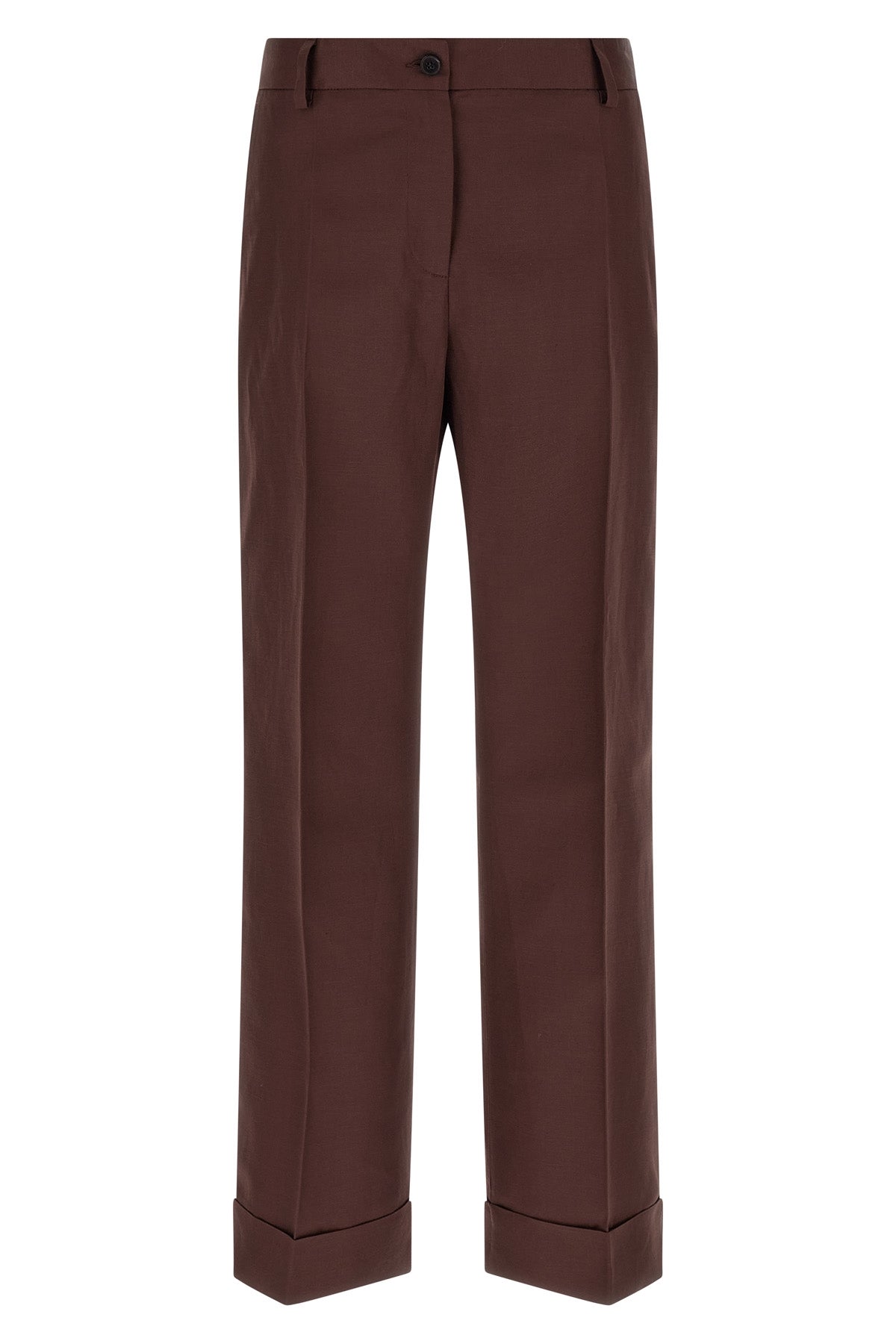 ALBERTO BIANI 40 charlie viscose and linen blend trousers