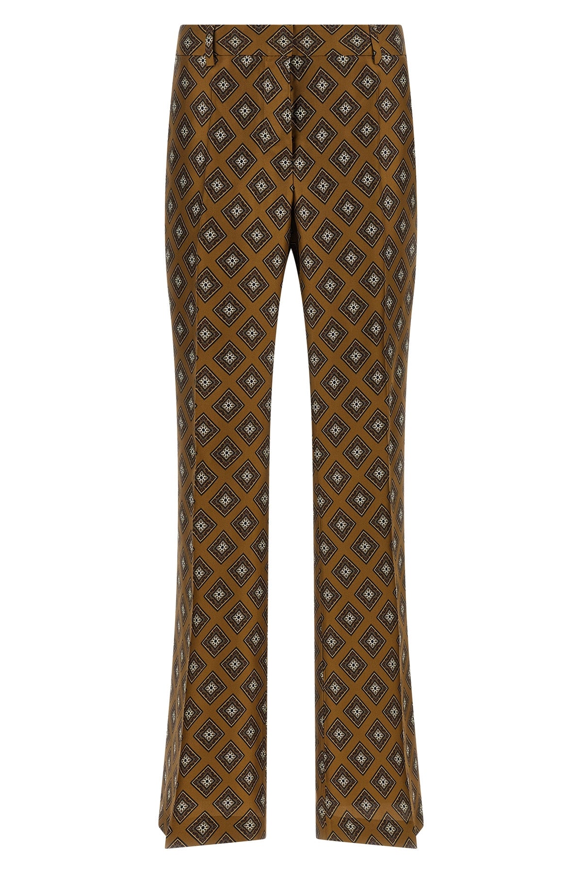 ALBERTO BIANI 40 all-over tie-print silk twill pants