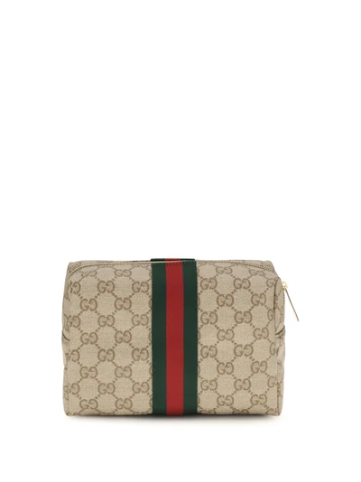 medium beauty case with web stripe