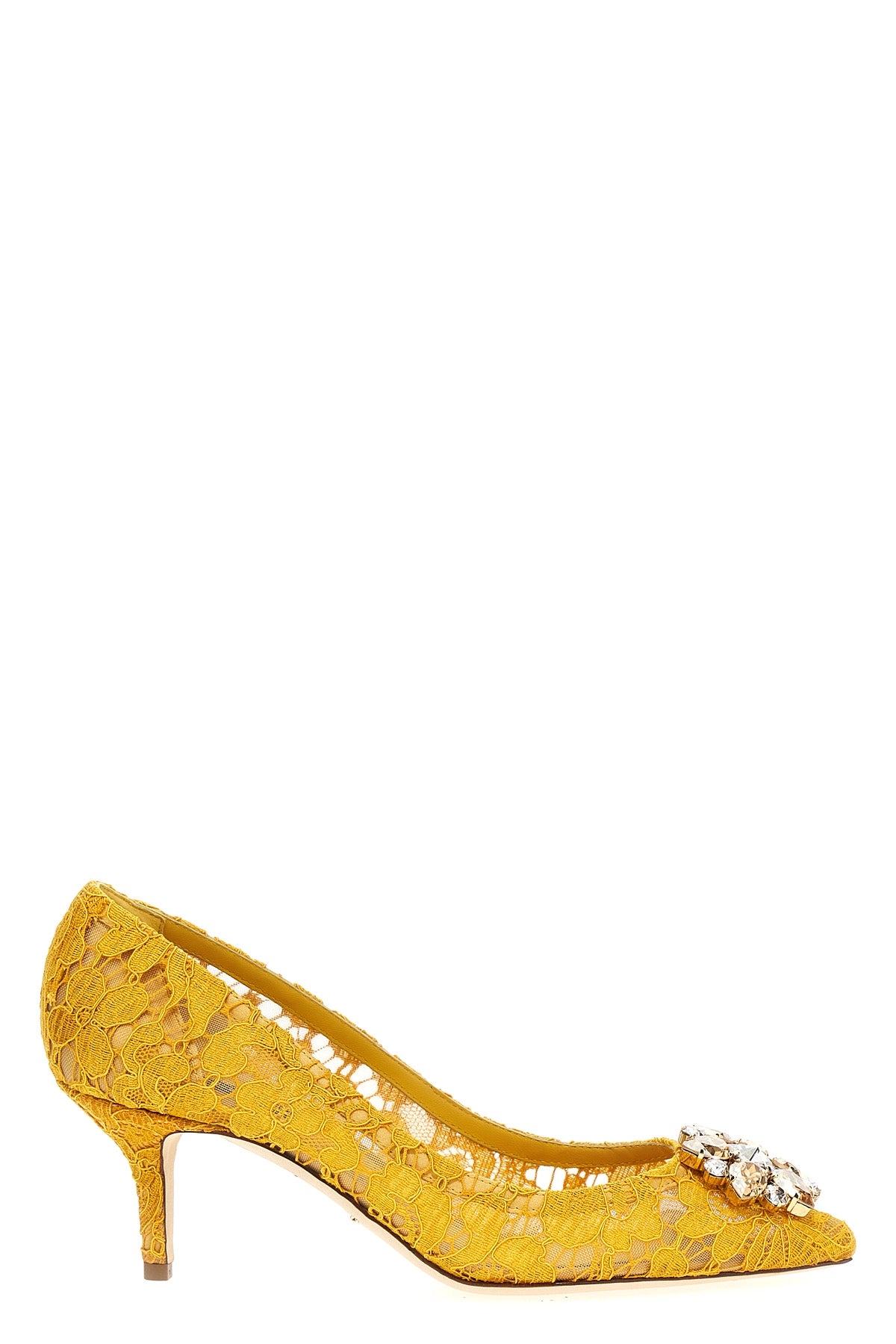 bellucci lace covered mesh pumps