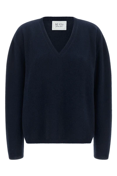 the be you v-neck sweater exemplifies the refined construction of knitwear throu