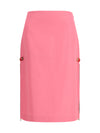 midi skirt with zip detailing and elasticated waist