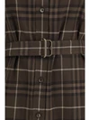check cotton shirt dress