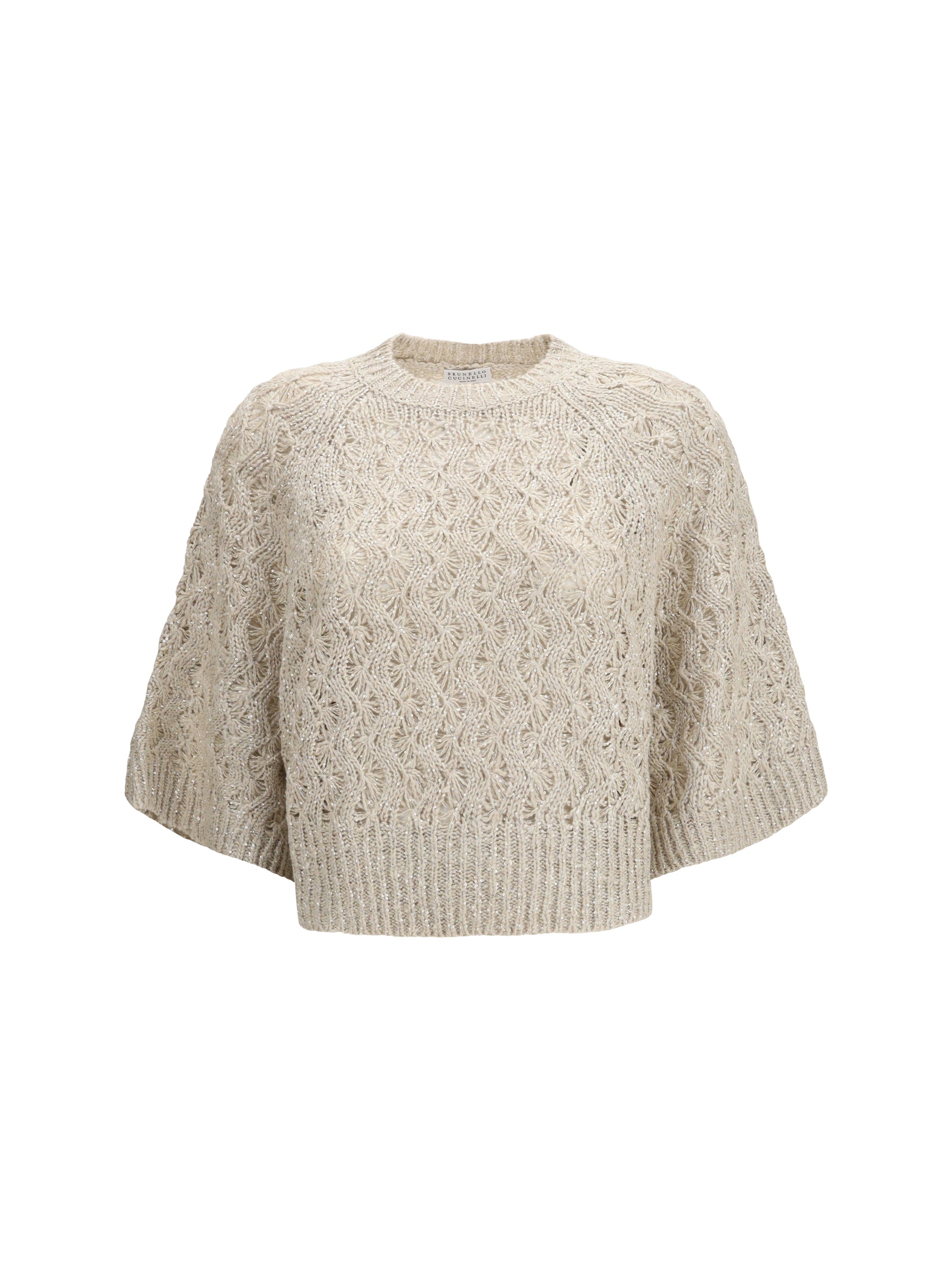 BRUNELLO CUCINELLI L open-knit construction sweater 