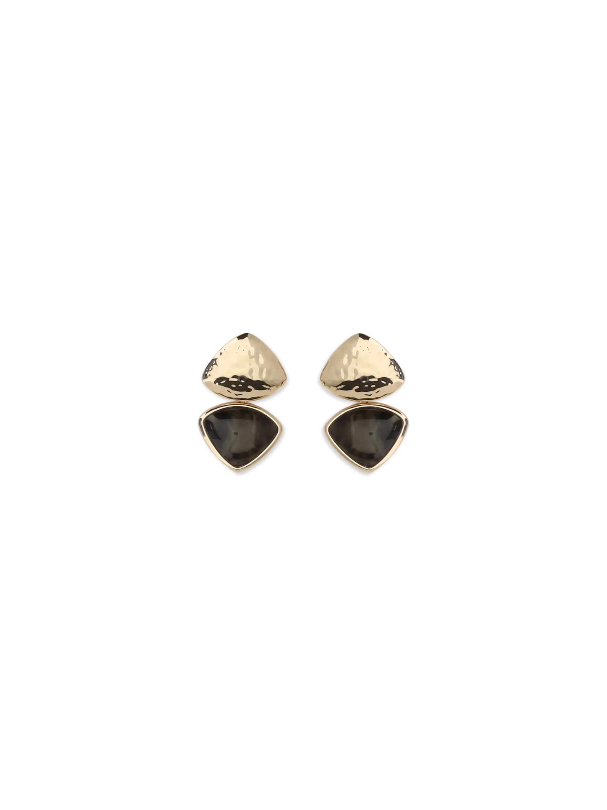 SELF-PORTRAIT OS two-tone speckled enamel earrings