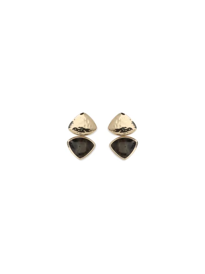 two-tone speckled enamel earrings