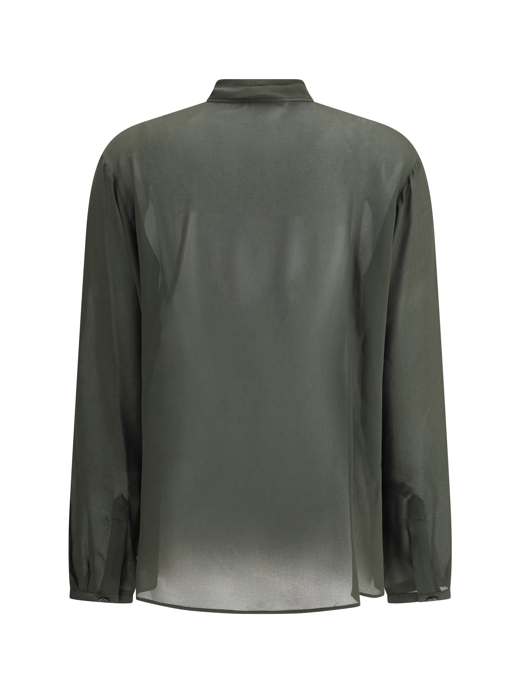 ALAIA 40 lavallière neckline blouse