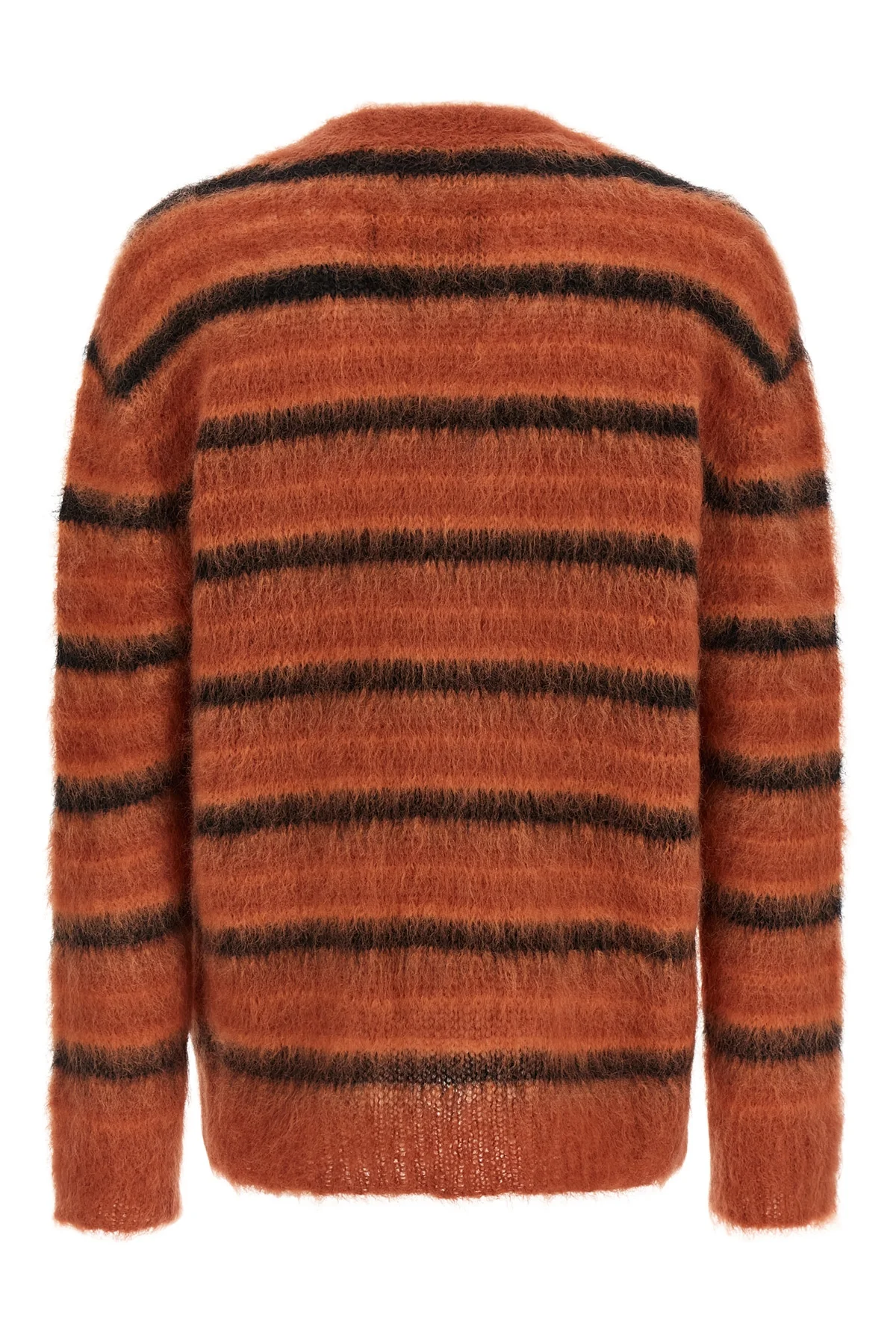 MARNI 48 brushed striped mohair cardigan