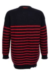 striped wool cardigan