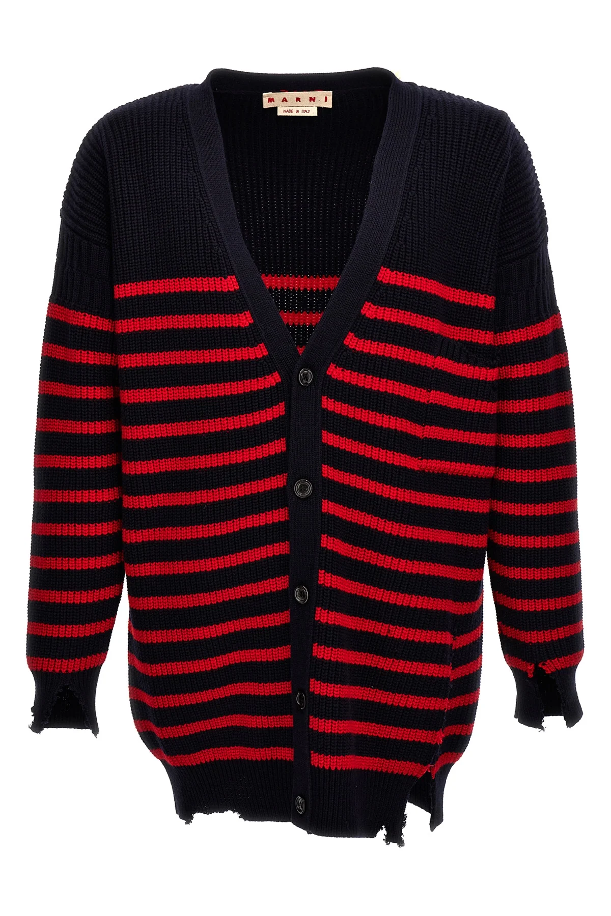 MARNI 46 striped wool cardigan