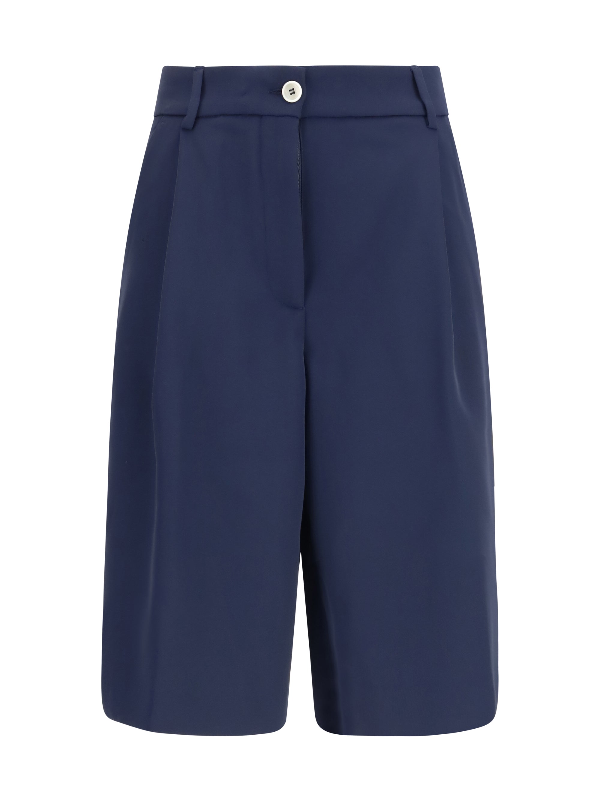 pleated bermuda shorts
