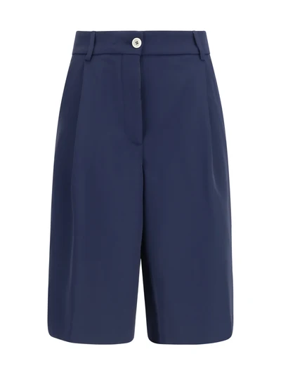 pleated bermuda shorts