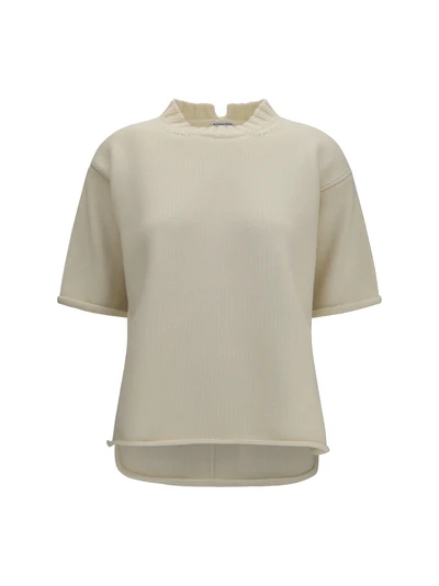 wool and cashmere-blend knit t-shirt