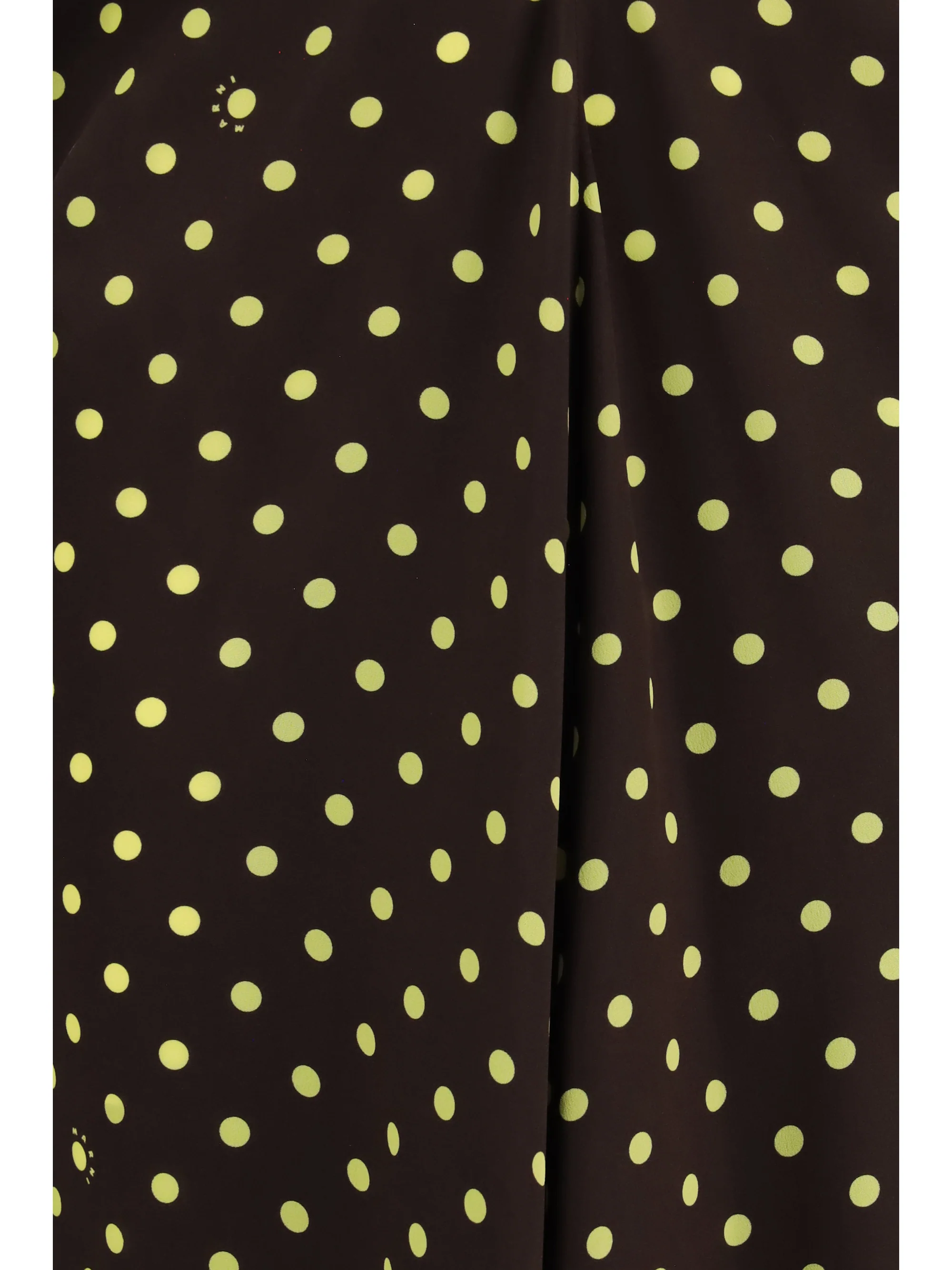 printed polka dot crepe dress