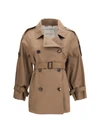 short water repellent twill trench coat