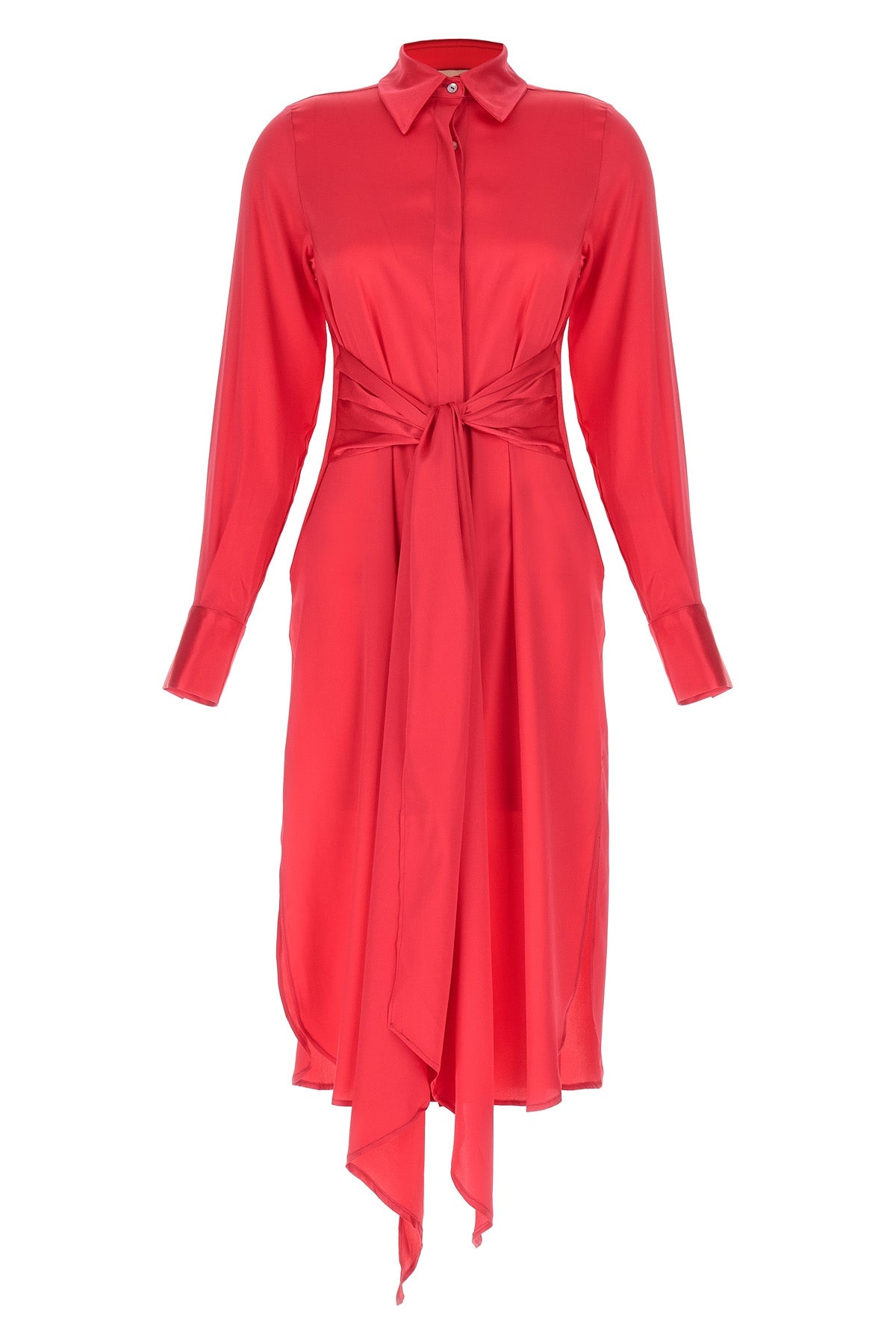LE TWINS 38 cervia maxi shirt dress in stretch silk