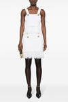 fringed tweed tweed skirt