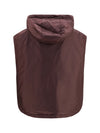 hooded padded vest in water repellent canvas