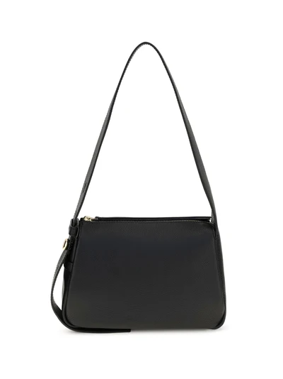 small romy pebbled leather shoulder bag