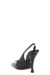 the dolce & gabbana slingback in black shiny calf leather defines the silhouette