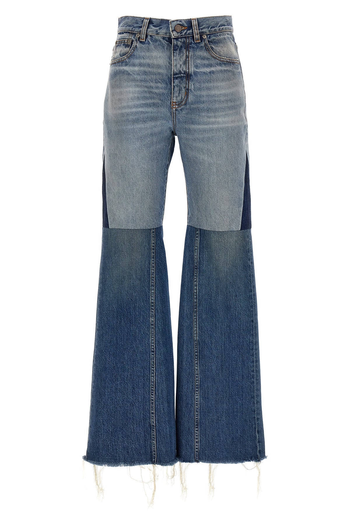 CHLOÉ 26 patchwork jeans in cotton denim