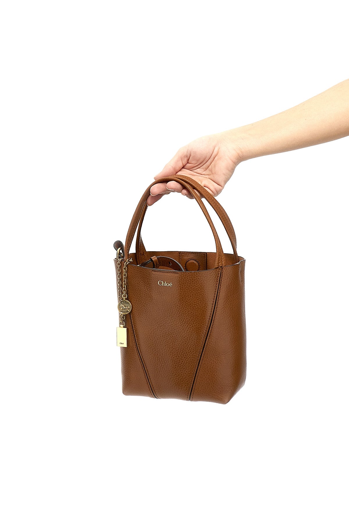 CHLOÉ OS chloé spin grainy leather handbag