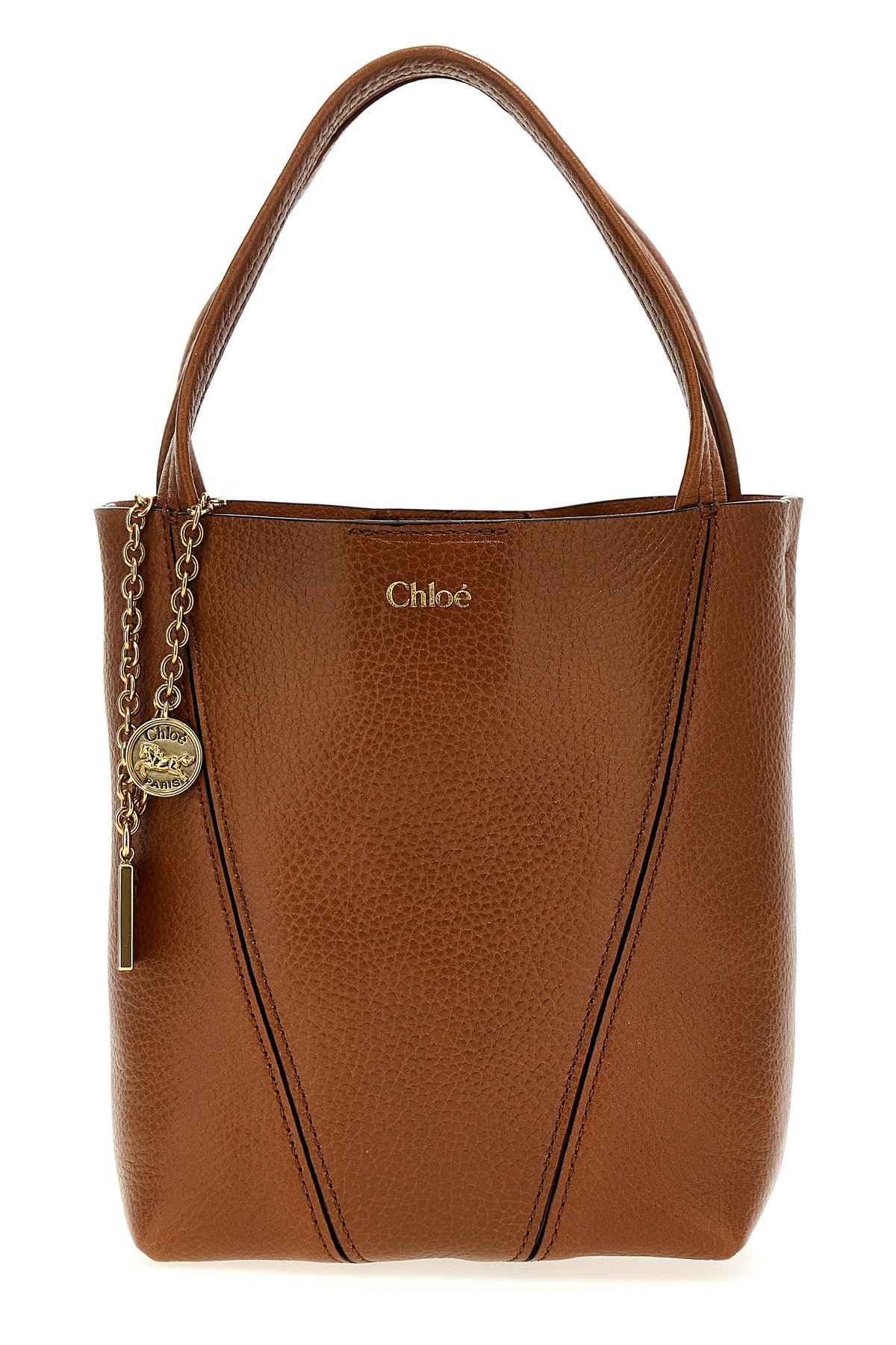 CHLOÉ OS chloé spin grainy leather handbag