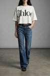 stone-washed cotton denim jeans