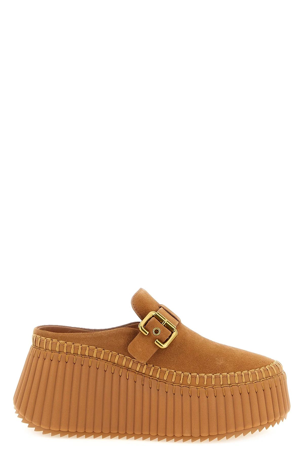 CHLOÉ 36 nama chloe sabots redefine the volumes of contemporary footwear through a slip-o