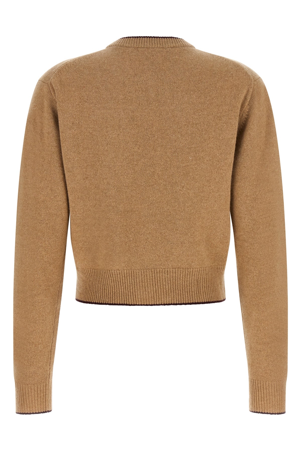 the chloé cardigan defines a tight and shortened silhouette through a fine proce