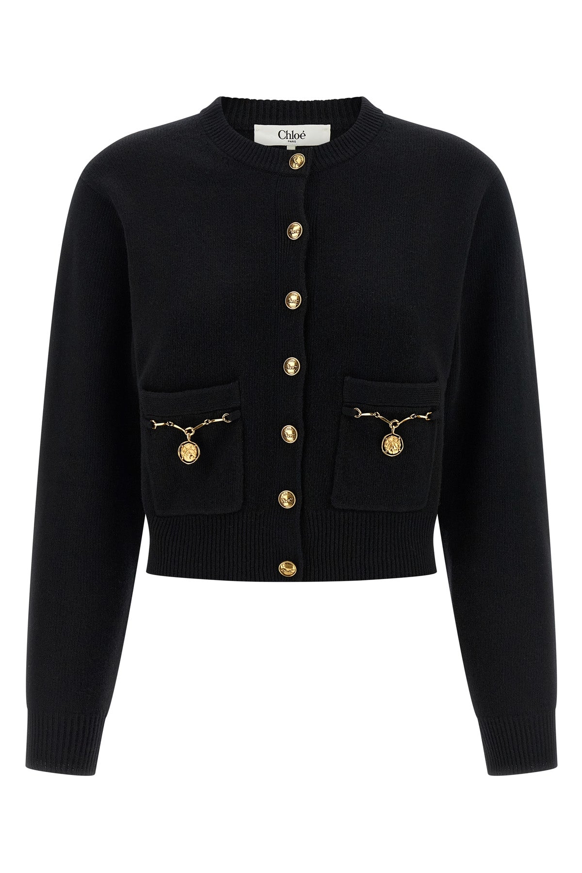 CHLOÉ L merino wool and cashmere knit cardigan