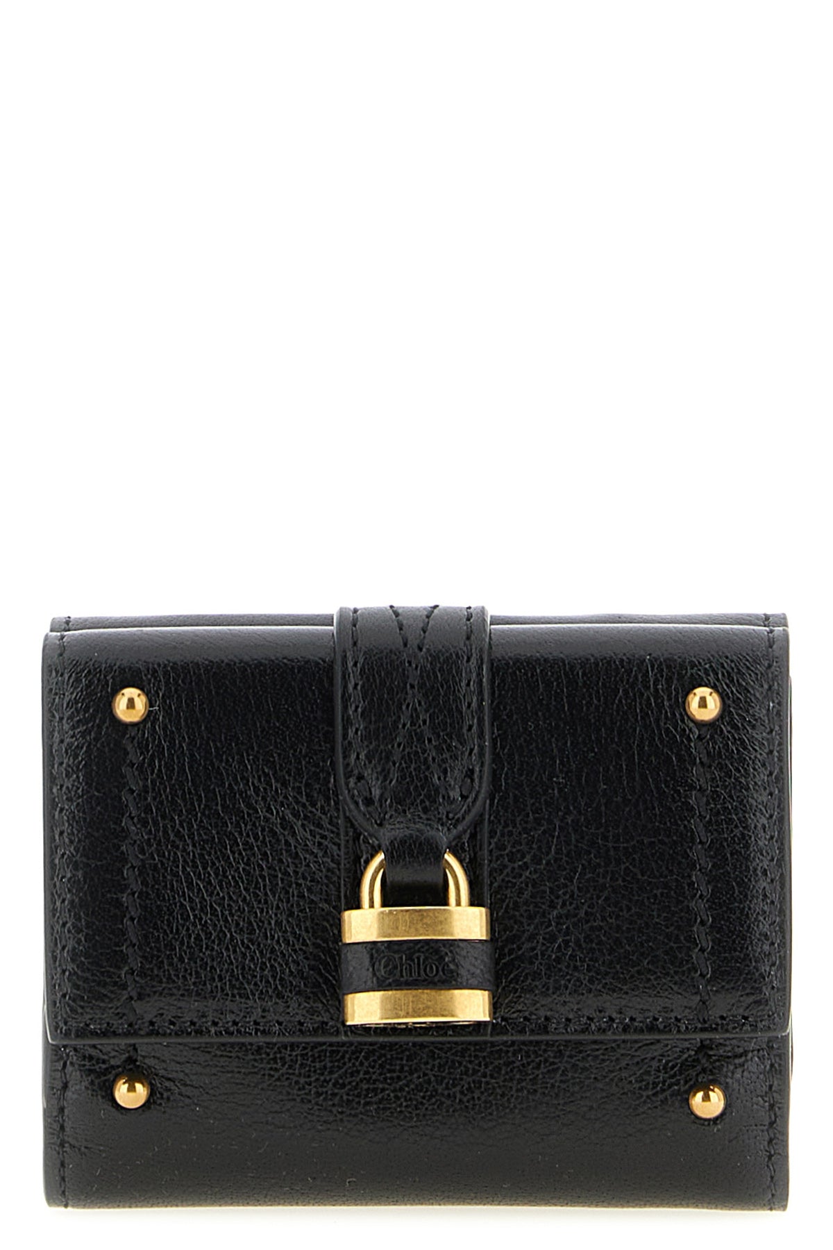 CHLOÉ OS paddington mini wallet in grenade buffalo leather
