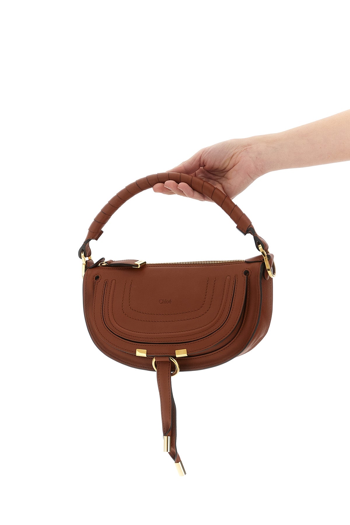 marcie mini shoulder bag in smooth calf leather