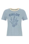 the chloé pure cotton t-shirt stands out for its essential silhouette and a méla