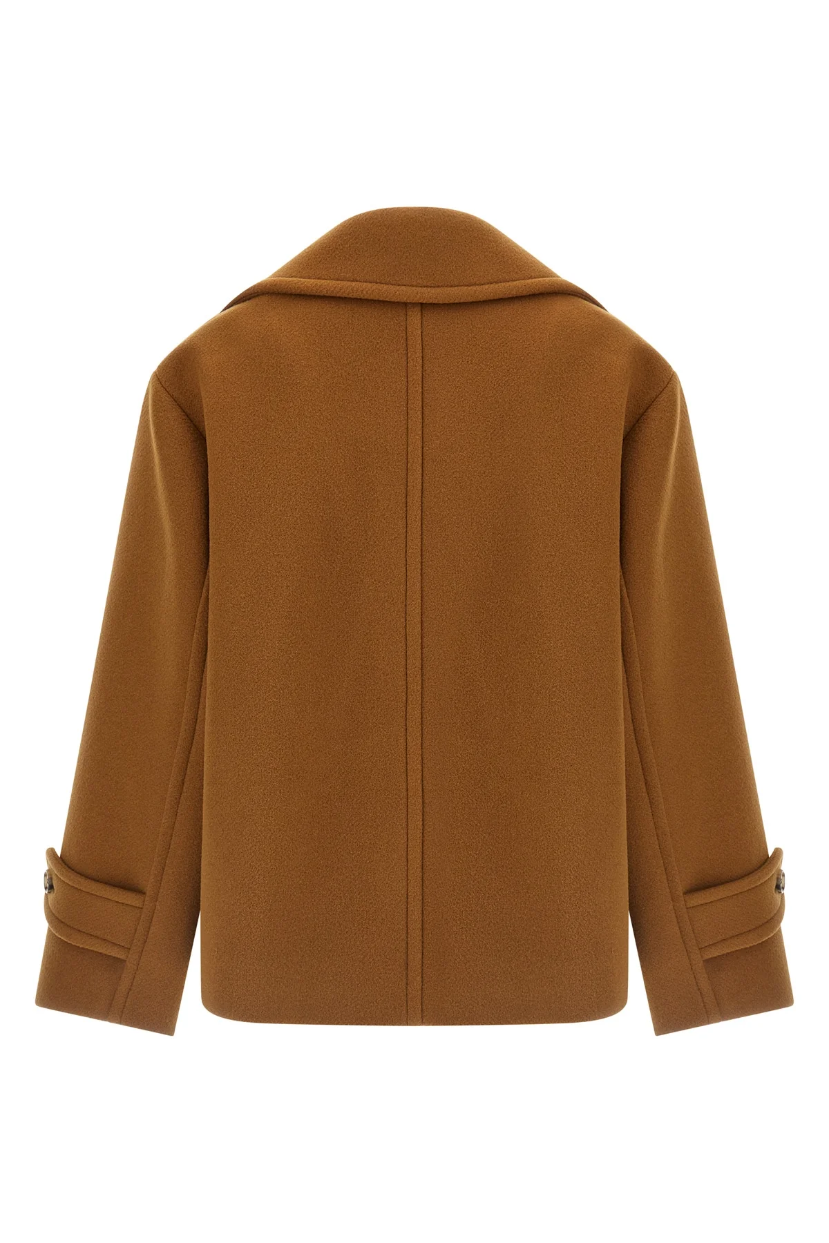 the chloé short coat redefines the codes of outerwear through a boxy silhouette