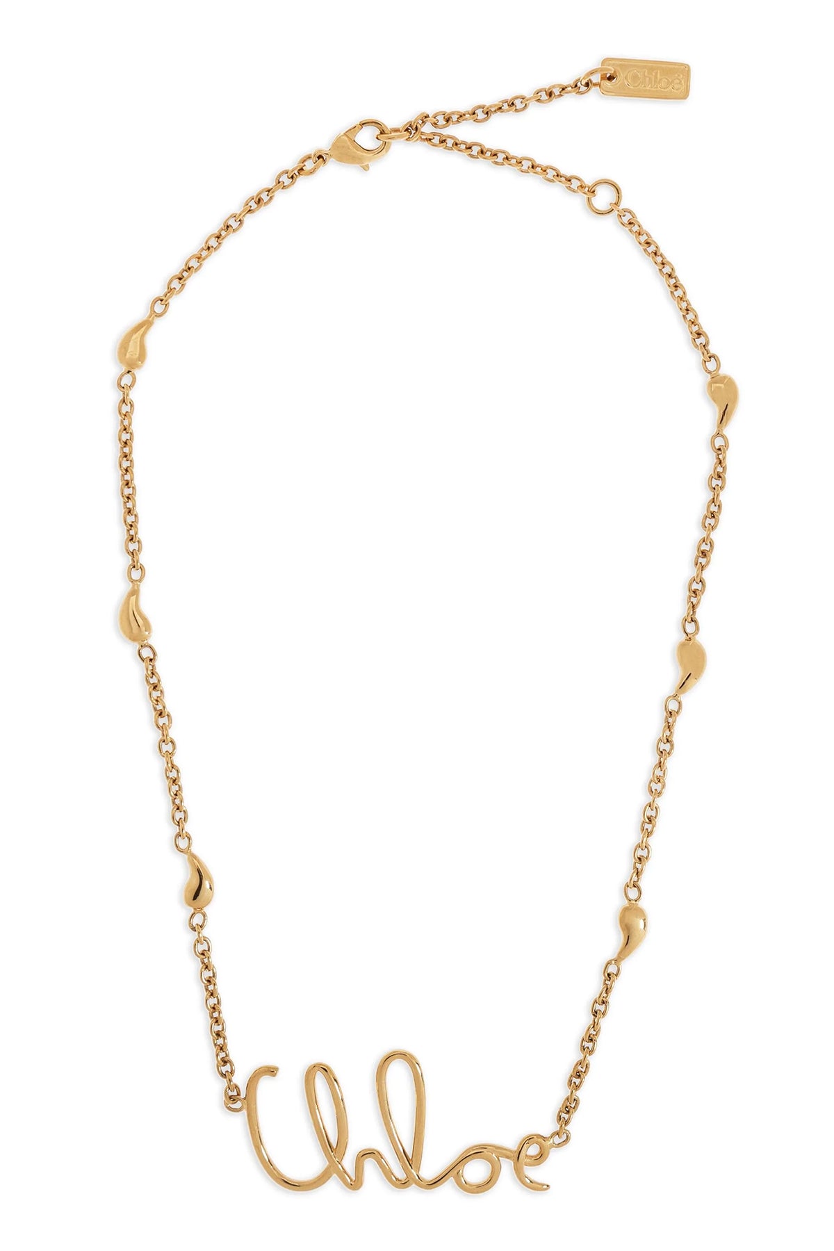 CHLOÉ OS chloé iconic adjustable necklace in vintage gold brass