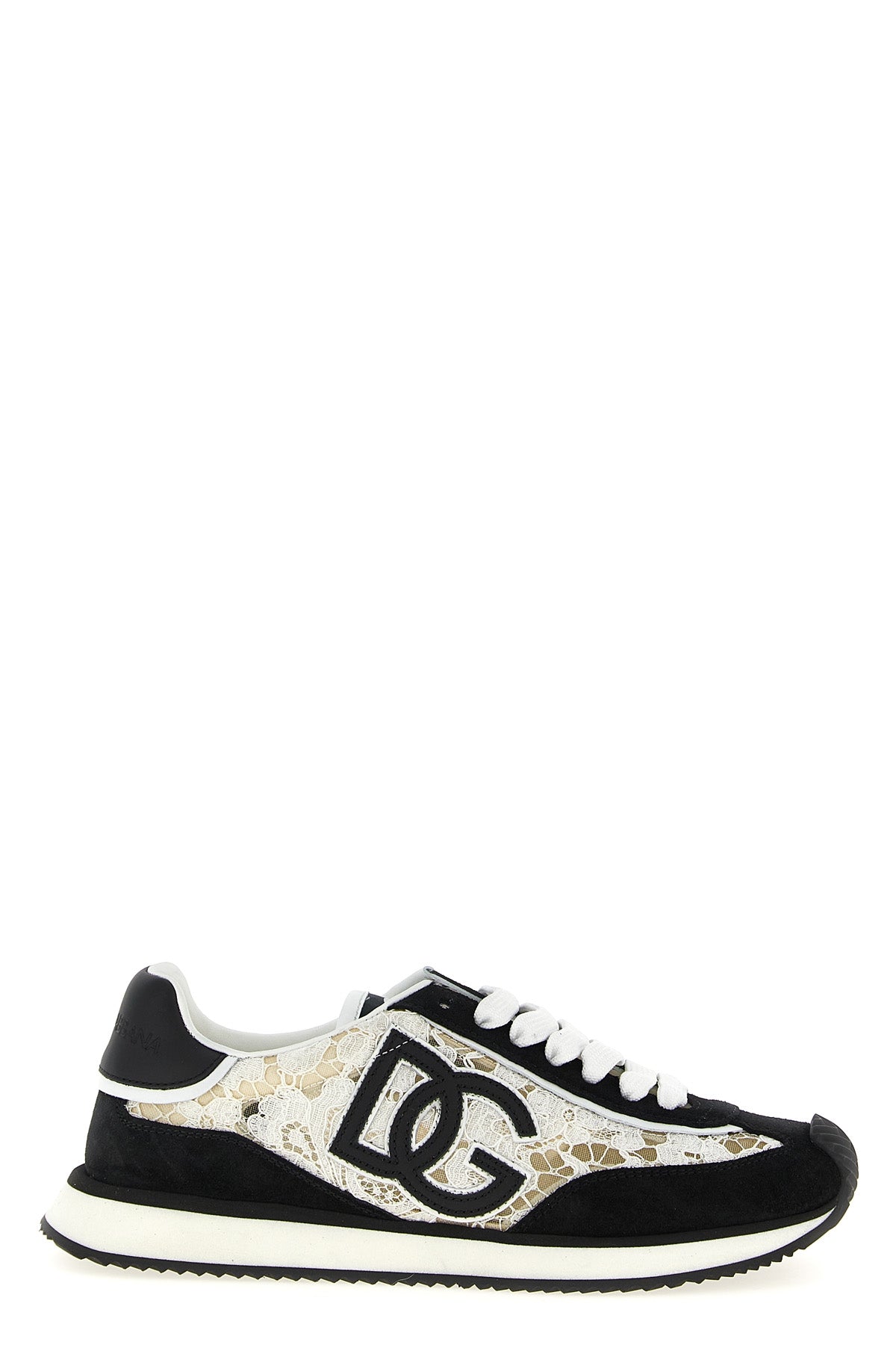 DOLCE amp; GABBANA 41 dg cushion suede and lace sneakers