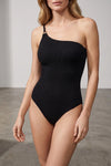 the hunza g clara one-piece swimsuit defines beachwear aesthetics through an asy