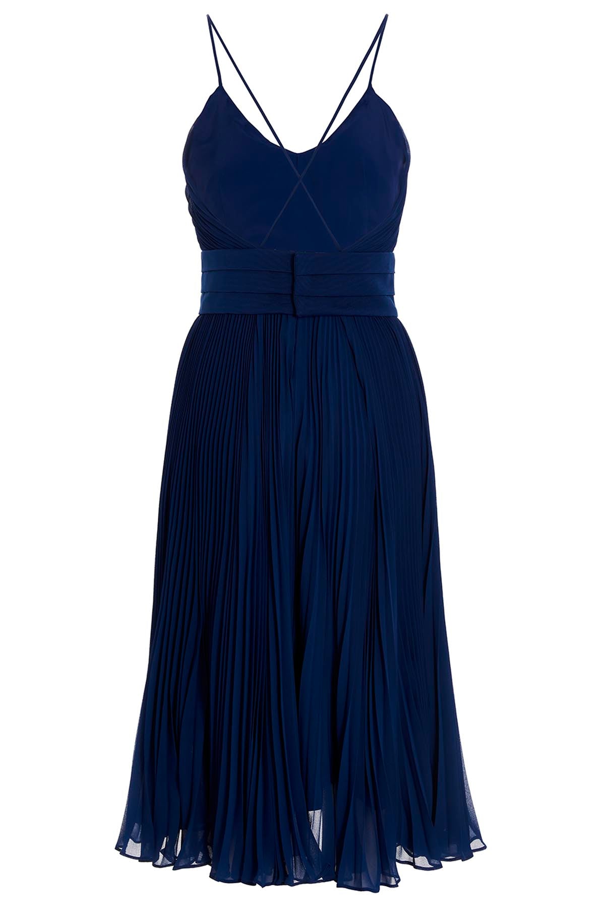 MAX MARA 42 plexiglas midi dress in a pleated fabric