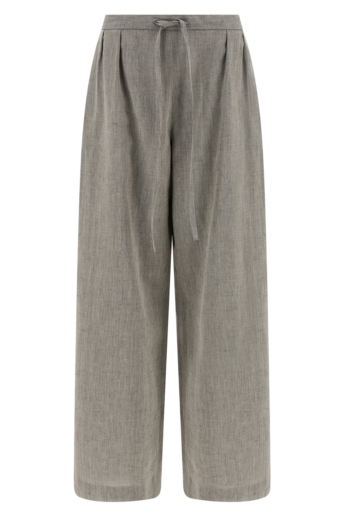 LOULOU DE SAISON 34 clark pants in linen and cotton blend mélange