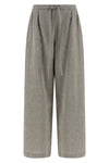 clark pants in linen and cotton blend mélange