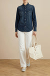 large le drummer toile cotton canvas shopping bag