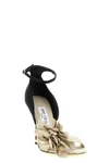 jimmy choos coko sandals define a bold silhouette through a sharp chromatic c