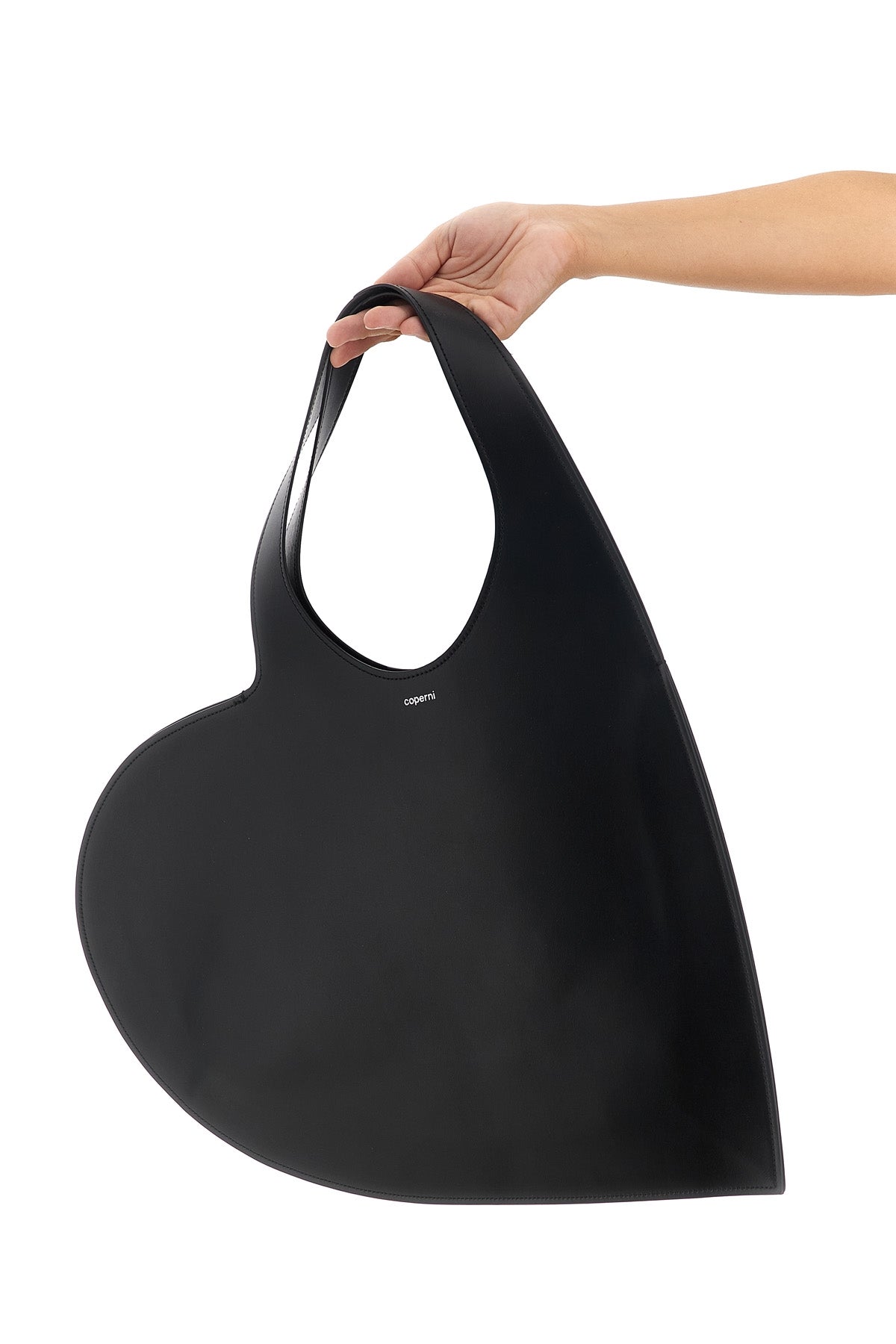 COPERNI OS double heart shoulder bag in smooth leather