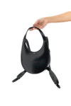 swipe shiny smooth leather backpack