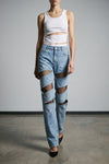 spiral cotton tank top