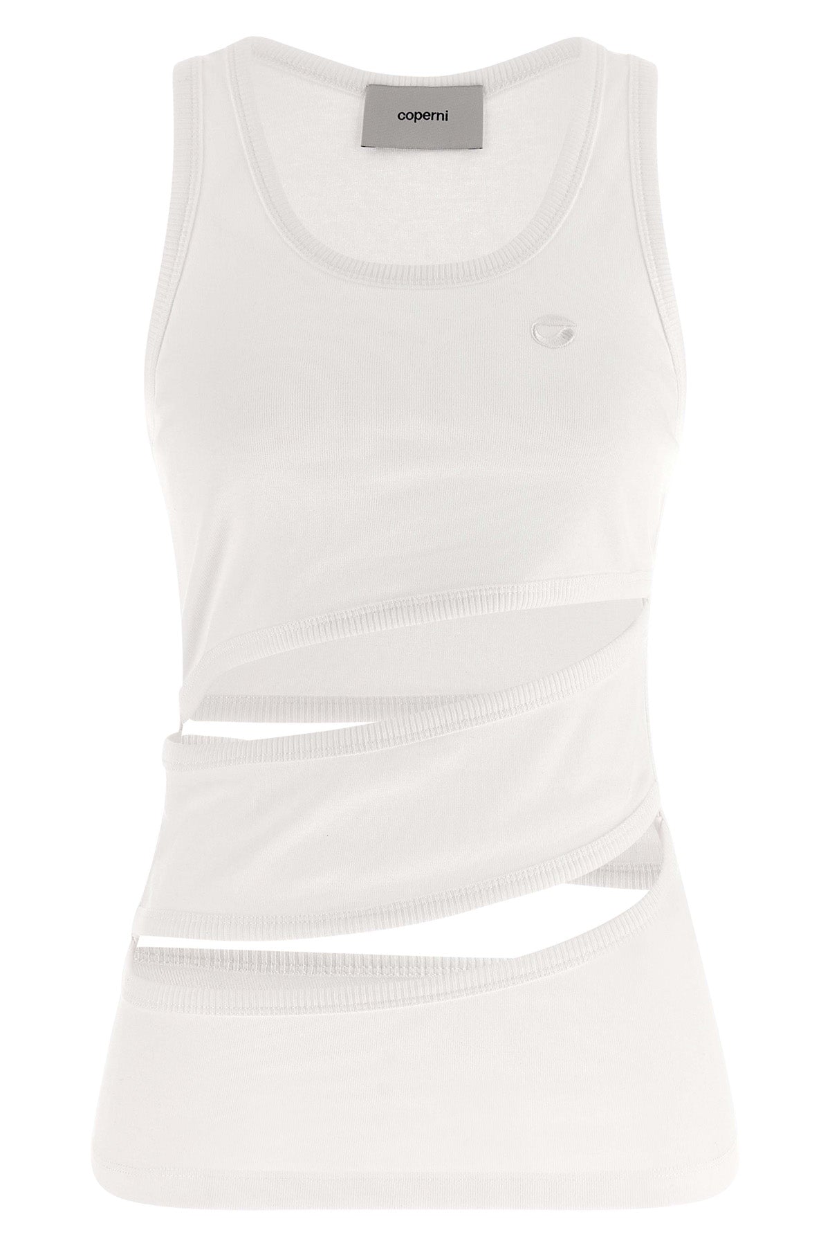spiral cotton tank top